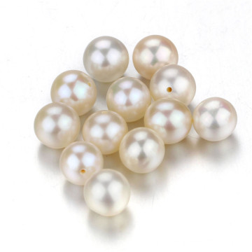 Snh 2016 Real Freshwater Pearls, Round White Pearl Loose Beads